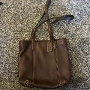 Dark brown coach purse